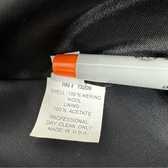 J Percy Women’s Blue Merino Wool Vintage 90s Double Breasted Pea Coat‎ 14/C47 - Picture 10 of 13